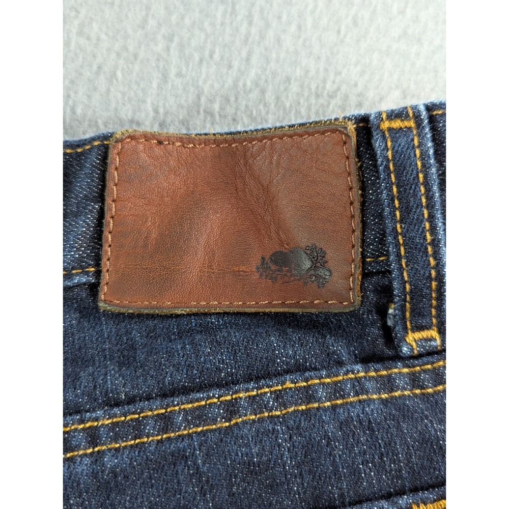 Roots Mens Straight Leg Denim Jeans 40x33 Dark Wash Blue - Picture 12 of 12